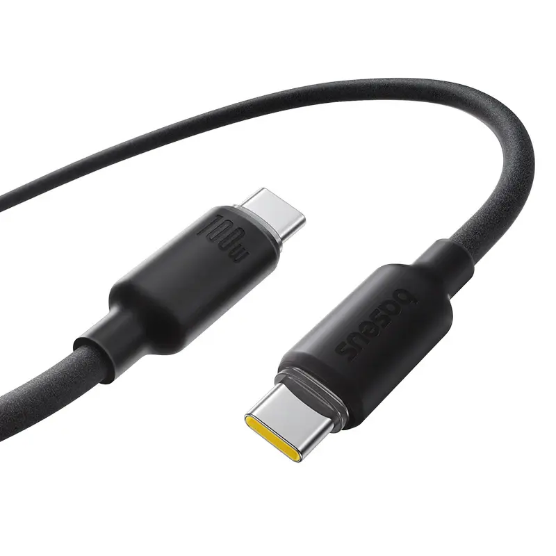 Baseus Foamed Silicone Fast Charging Data Cable USB-C to USB-C 100W 1m (Comic Black)