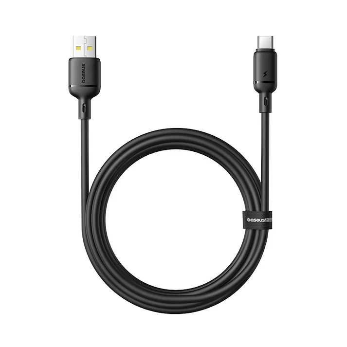 Baseus Silky Fast Charging Cable USB-A to USB-C 2m (Cluster Black)