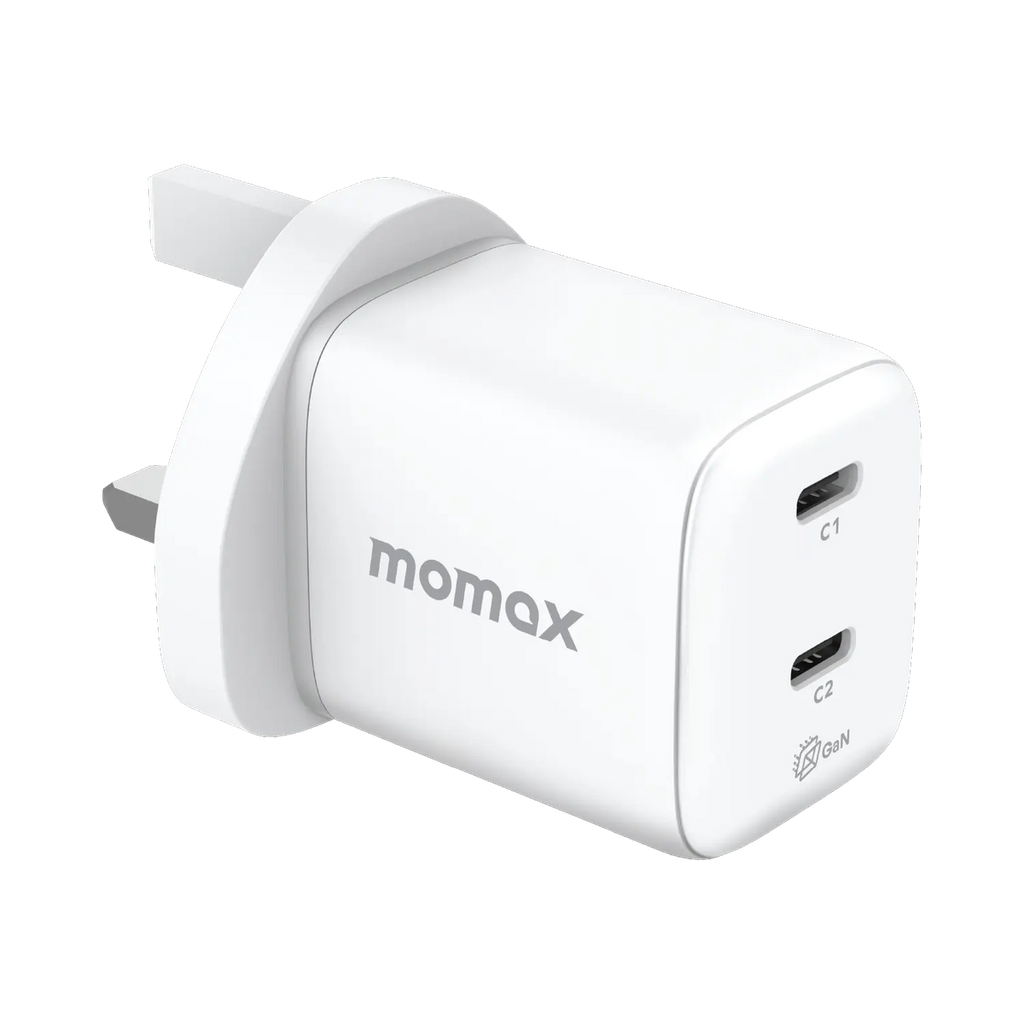 Momax 1-CHARGE 45W 2-Port GaN Charger (White)