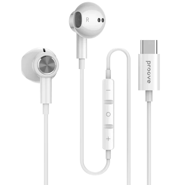 Proove Scape C3 Wired Earphones Type-C (White)