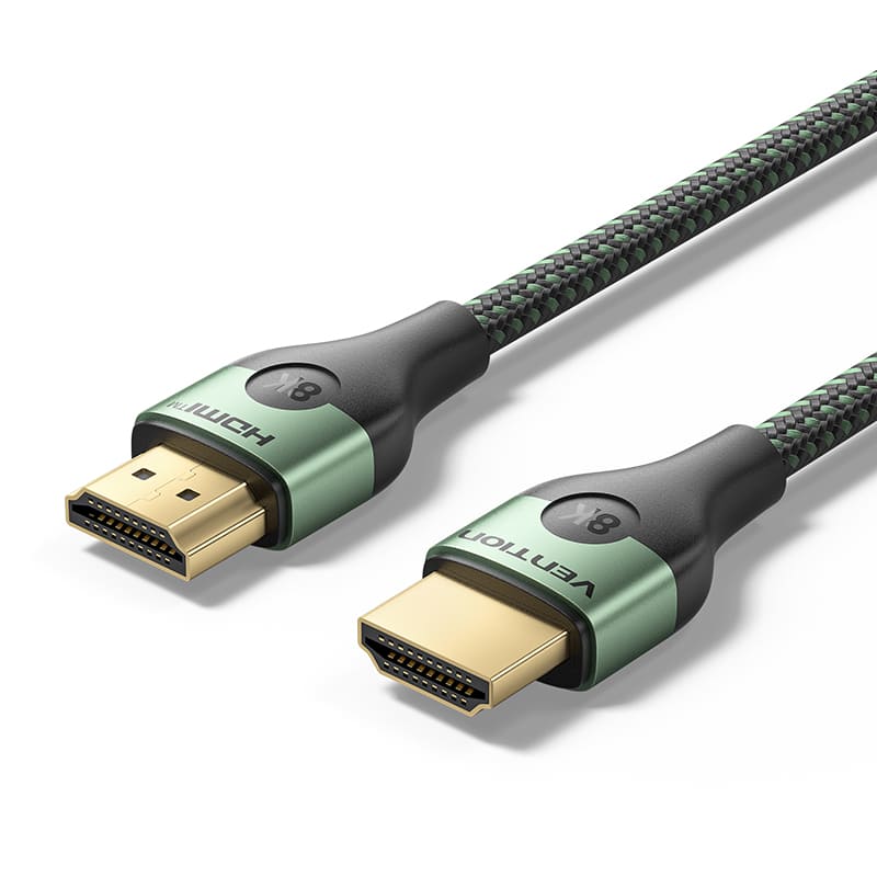 Vention Braided Aluminum Alloy HDMI HD Cable 8K 1M (Green)