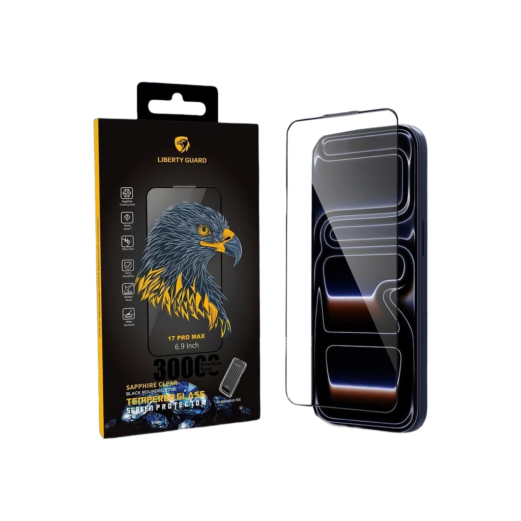 Liberty Guard Screen Protector Sapphire for iPhone 16 Pro / 17 Pro (Clear)