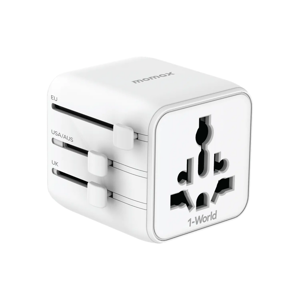 Momax 1-World Travel Adaptor (White)