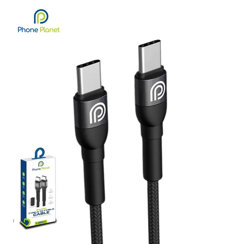 Phone Planet Braided Type C-C Cable 2M (Black)