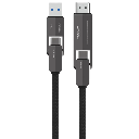 Powerology 4-In-1 Charging & Data Transfer Cable (Black)