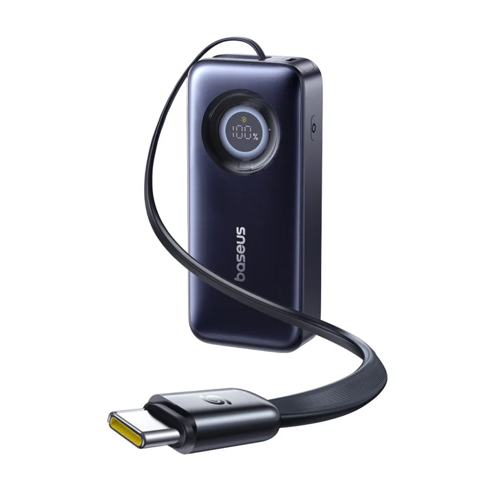 Baseus EnerCore CR11 Power Bank with Retractable Cable 20000mAh 67W - Cosmic Black