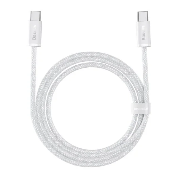 Baseus New Braided Fast Charging Cable USB-C to USB-C 100W 2m - White