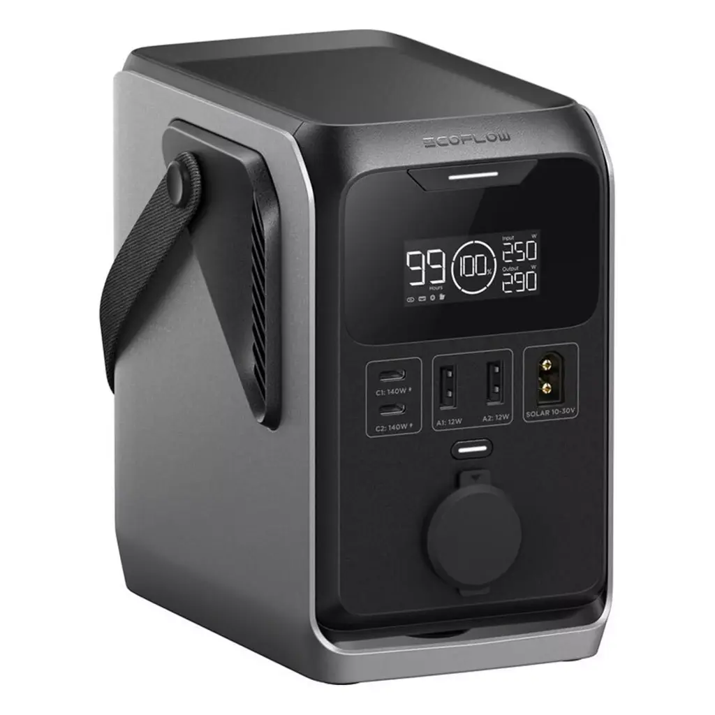 EcoFlow Trail 300 DC Portable Power Station, 90K (Black-Silver)