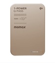 Momax 1-Power Q.Pass 5000mAh Qi2 Magnetic Wireless Battery Pack (Desert Titanium)