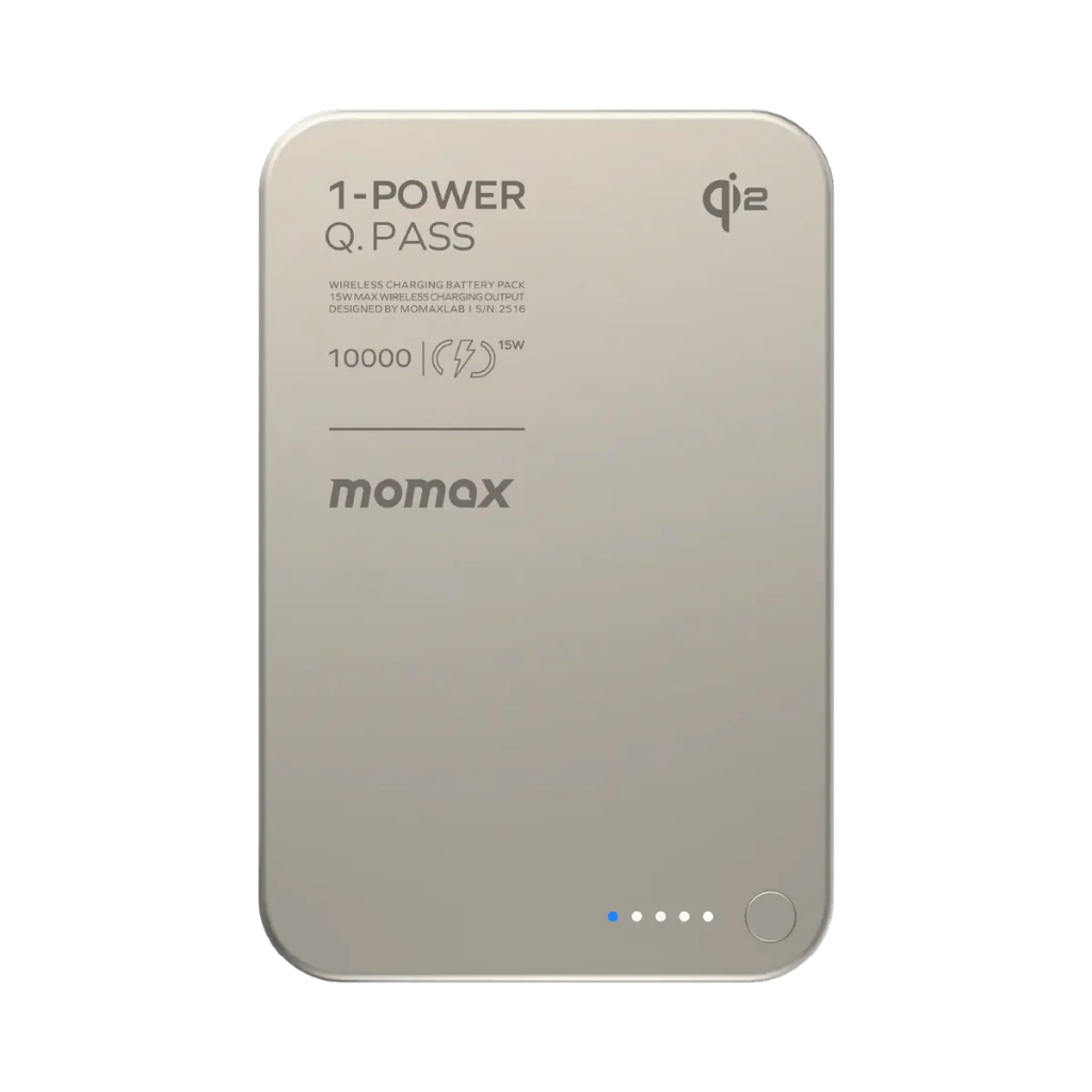 Momax Q.Mag X1 Qi2 Magnetic Wireless Battery Pack 10000mAh - Gen 2 (Titanium)