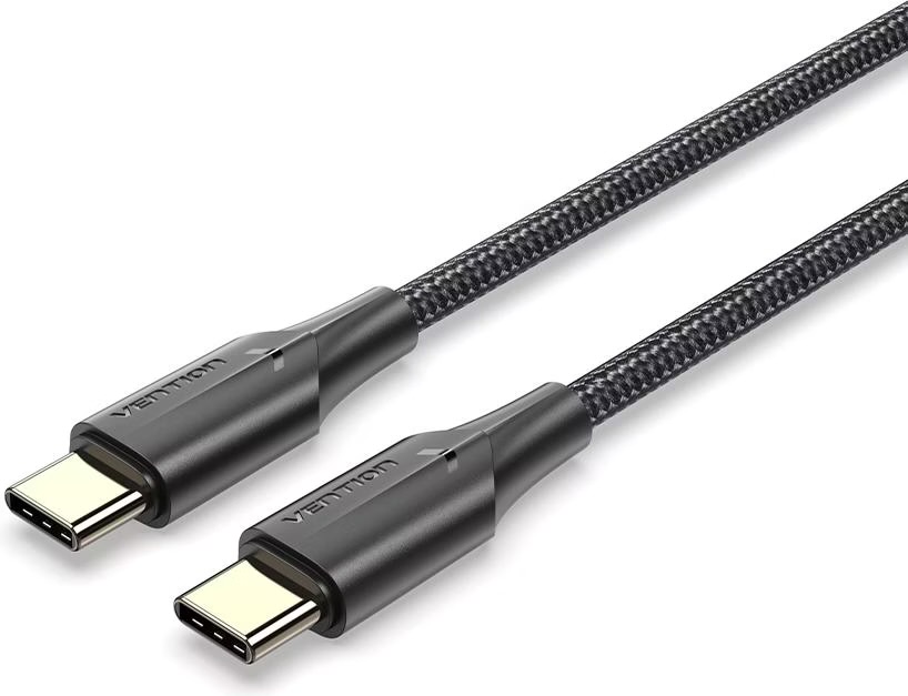 Vention Nylon Braided Zinc Alloy USB C- C Cable 2M (Black)