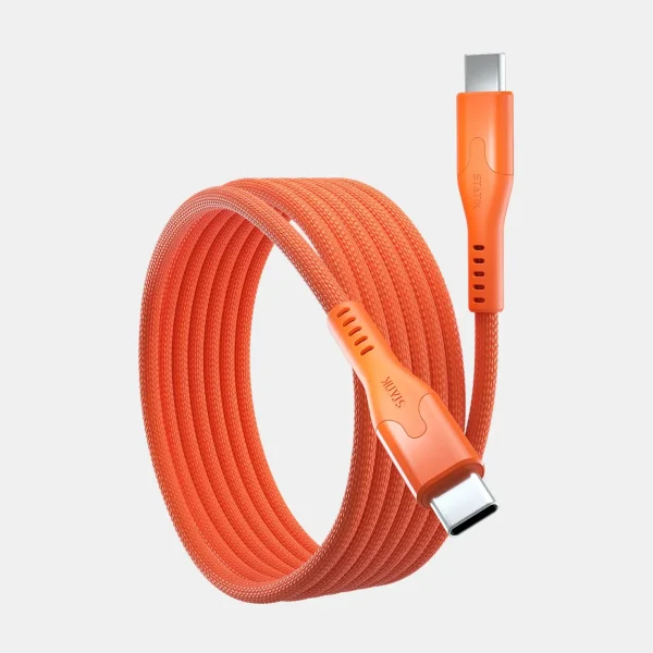 Statik MagStack Pro Magnetic 100w USB-C to C Cable 0.9M (Orange)