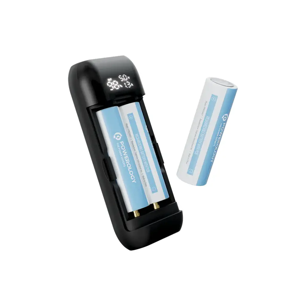 Powerology Diy Cell 10000+5000mAh Powerbank (Black)