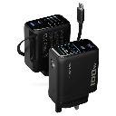 Powerology 100W TFT Adapter Retractable Type-C Cable-  (Black)