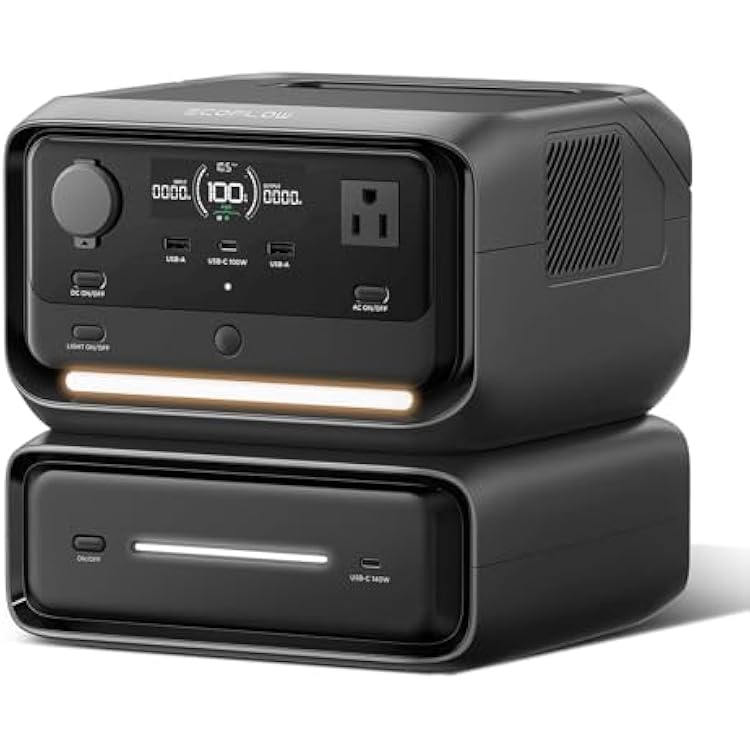 EcoFlow RIVER 3 Max Portable Power Station (572Wh / 600W) Surge 1200W  