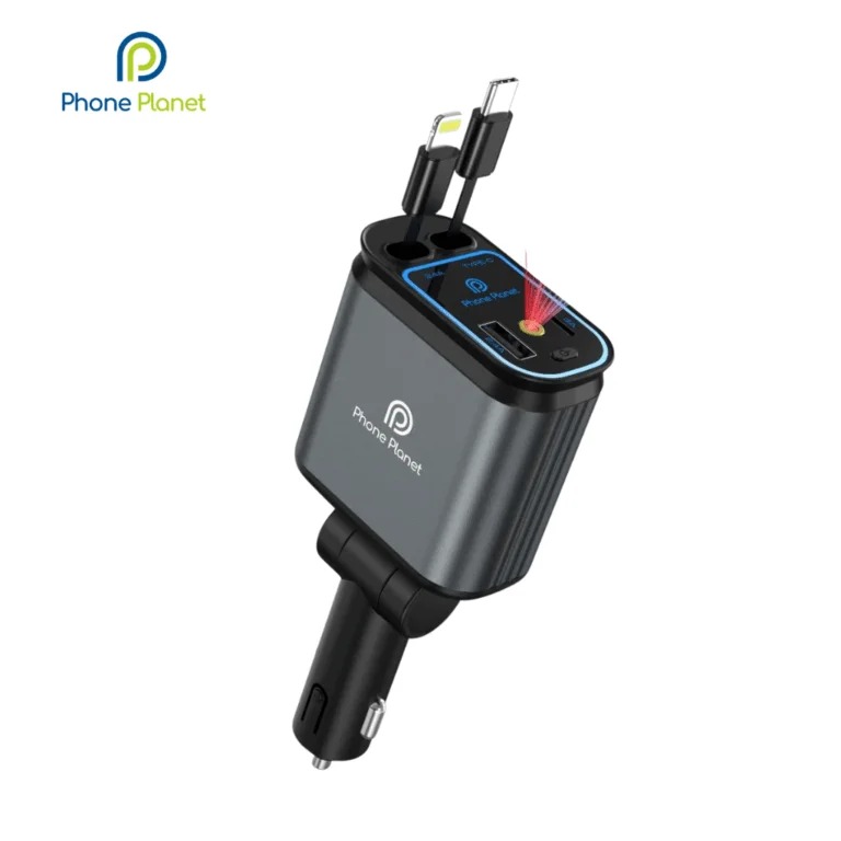Phone Planet Premium 4 IN 1 Car Charger 4X Faster 120W