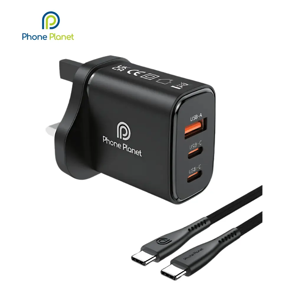 Phone Planet Universal Charger 45W 3 Port With Cable Type-C To C