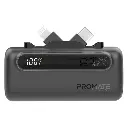 Promate Dual Folding USB-C  &  Lightning with Apple Watch Charge Power Bank 5000mAh (Black)