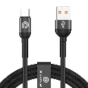 فون بلانيت كابل شحن مضفر USB-A إلى تايب سي 18 واط (2 متر) (أسود)