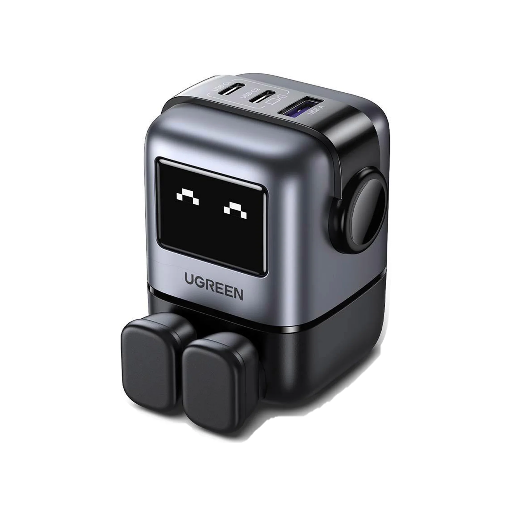 UGREEN Uno RG 65W 3-Port GaN Fast Charger UK (Grey)