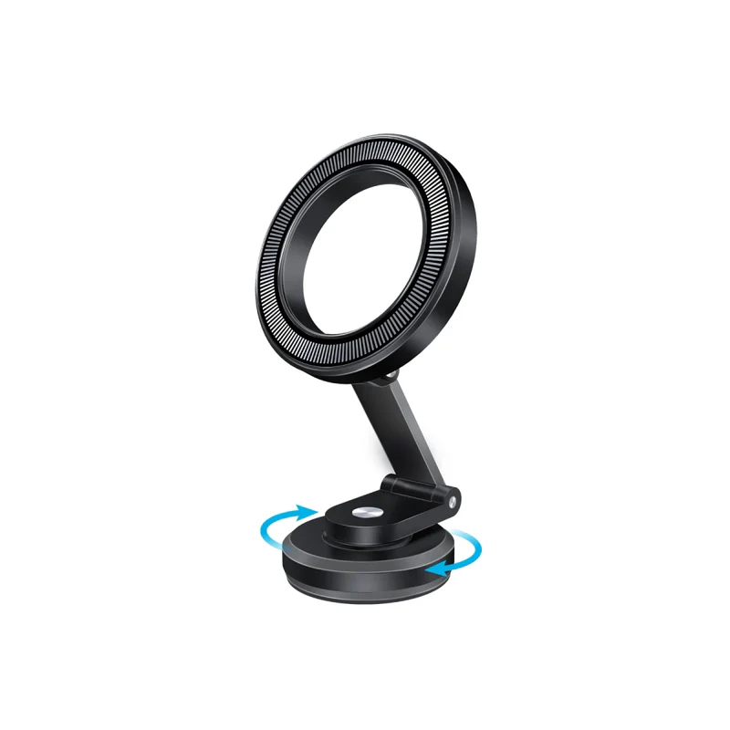 Promate MagGrip™ 360° Cradleless Foldable Magnetic Ring Smartphone Holder (Black)