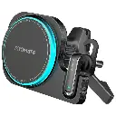Promate 2-in-1 MagSafe Wireless Car Charger 15W Built-in Wireless Mono ENC Earphone (Black)