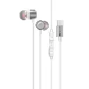 Promate Earphones In-Ear USB-C Wired ENC Stereo (White)