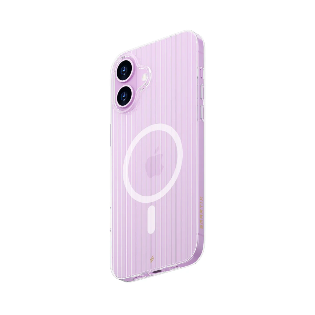 Smartix Premium Magnetic Groove Case for iPhone 16 Plus (Clear)