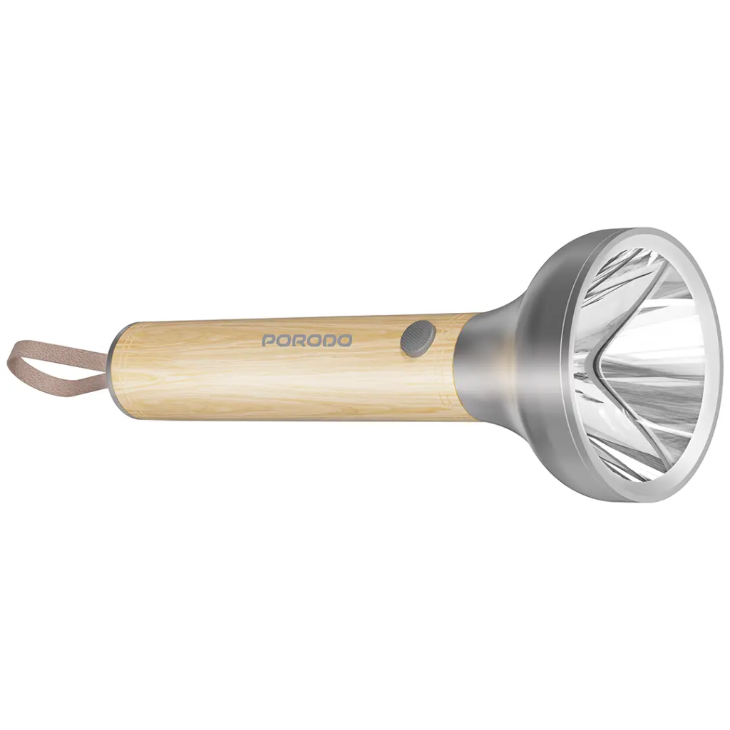 Porodo Lifestyle Birch 300 Wooden LED Flashlight
