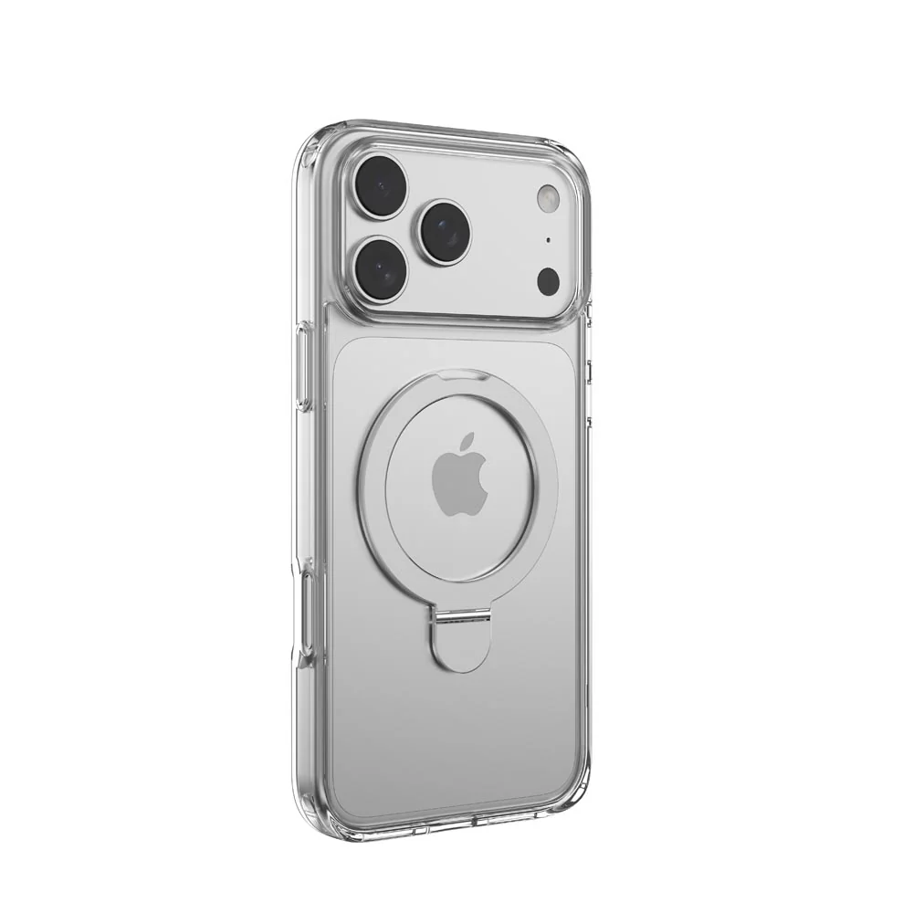 Devia Clean Magnetic Shockproof Stand Case for iPhone 17 Pro (Clear)