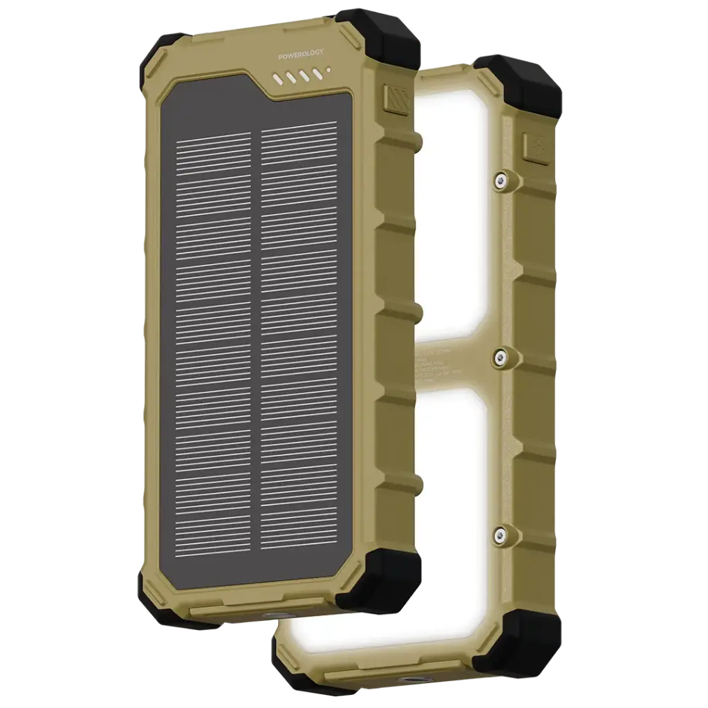 Powerology SOLARA 20000mAh Solar Power Bank (Khaki)