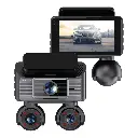 Powerology Sentra Dash Camera with 3 Lenses and Rear Camera (Black)