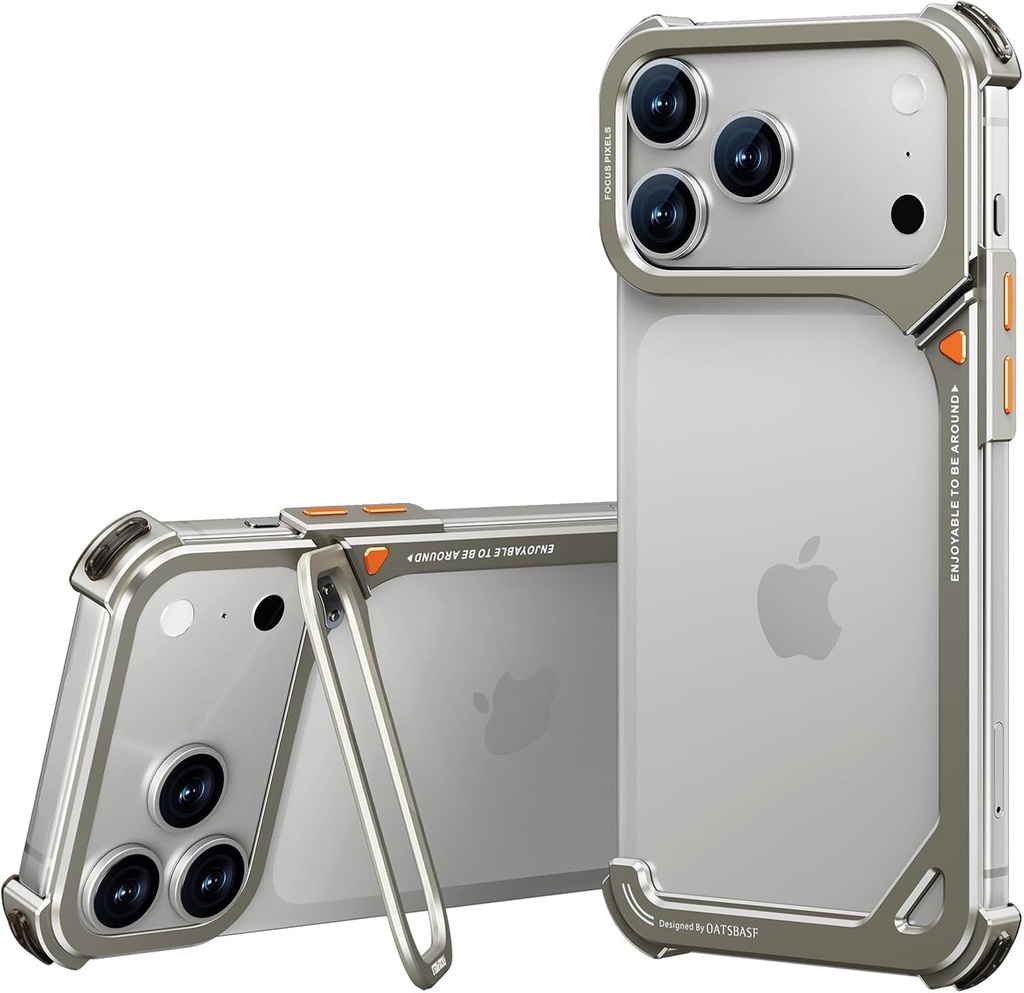 Oatsbasf 9 Bumper Metal Case for iPhone 17 Pro (Titanium)