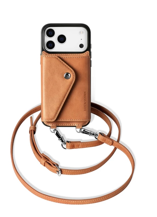 Luckycoin Crossbody Case for iPhone 17 Pro Max (Retro Tan)