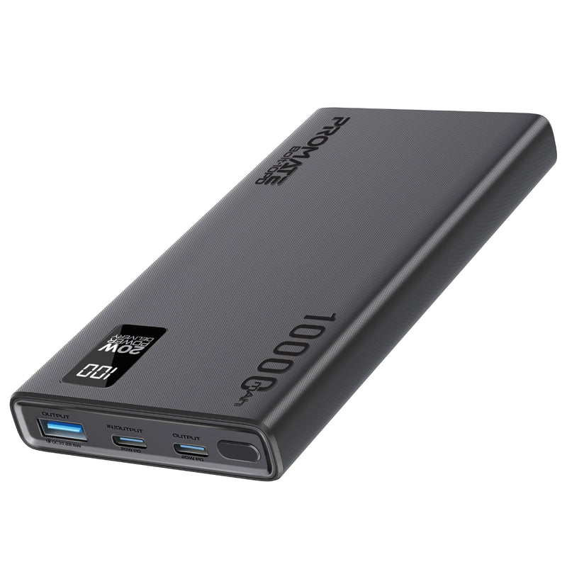 بقدرة 20 واط، USB-C ومنفذ USB-A باور بانك بسعة 10000 ملّي أمبير يدعم الشحن السريع بقدرة 20 واط، مزود بمنفذ