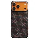  (Leaping - أسود/برتقالي) PITAKA Monogram Edge لهاتف iPhone 17 Pro  كفر 