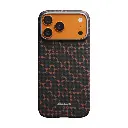  (Leaping - أسود/برتقالي) PITAKA Monogram Edge لهاتف iPhone 17 Pro Max  كفر 