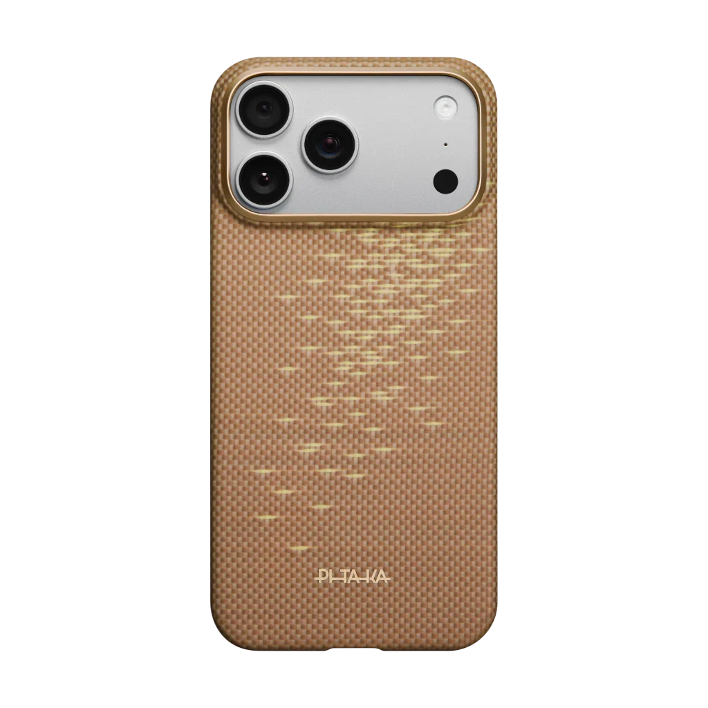 PITAKA Glints of Gold Ultra-Slim Case  for iPhone 17 Pro Max (Golden Glint)