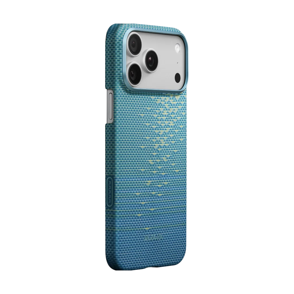 PITAKA Glints of Gold Ultra-Slim Case  for iPhone 17 Pro Max (Lucid Blue)