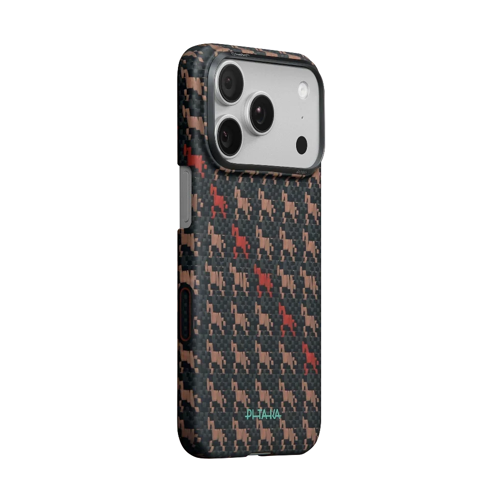 PITAKA Happiness Rides In  Edge Case for iPhone 17 Pro Max (Ebon Kylin）