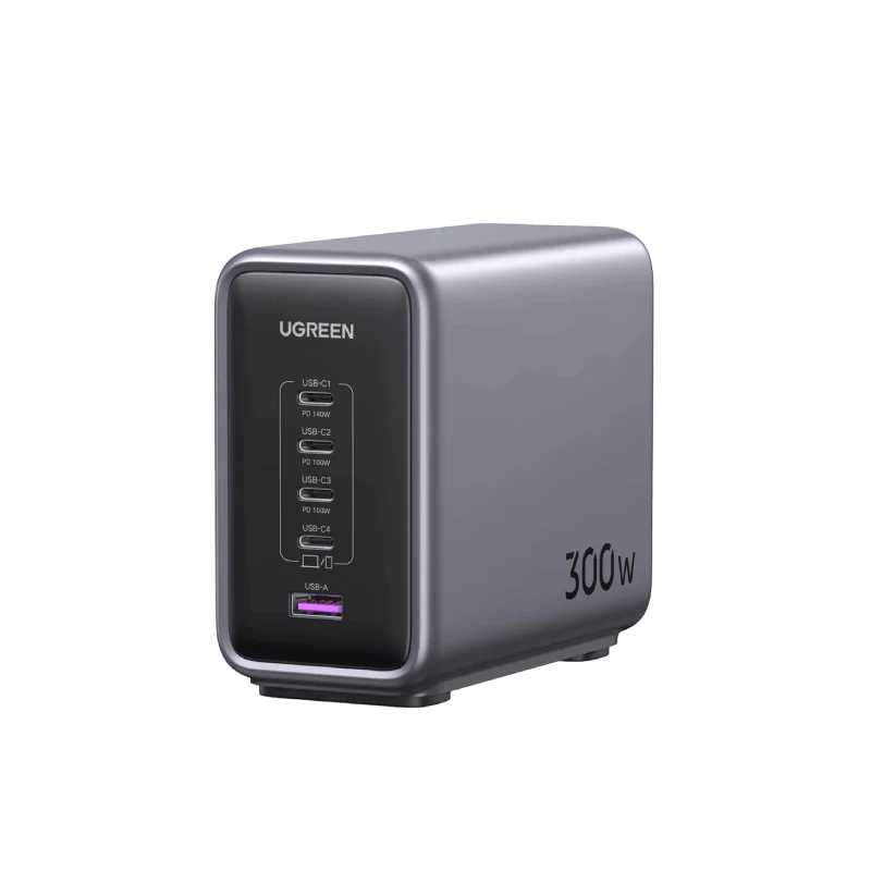 UGREEN Nexode 300W 5-Port PD GaN Fast Charger UK  (Space Grey)