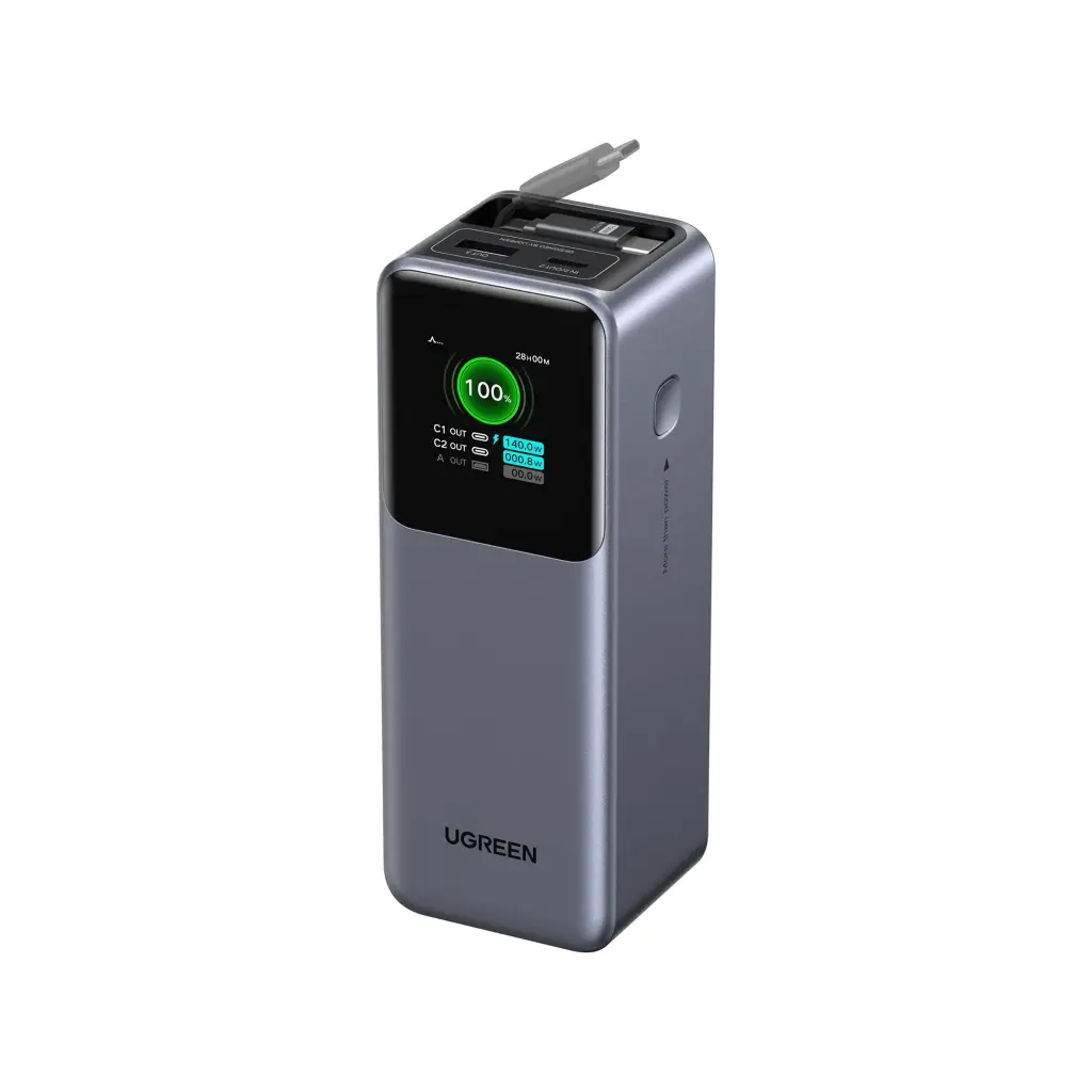 UGREEN Nexode Power Bank 20000mAh 165W with Retractable USB-C Cable