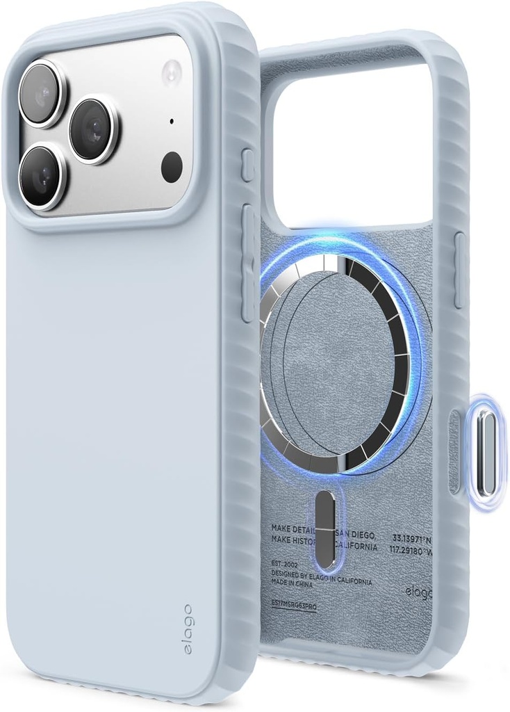 كفر سيليكون مغناطيسي من Elago لهاتف iPhone 17 Pro Max/18 Pro Max (أزرق فاتح)