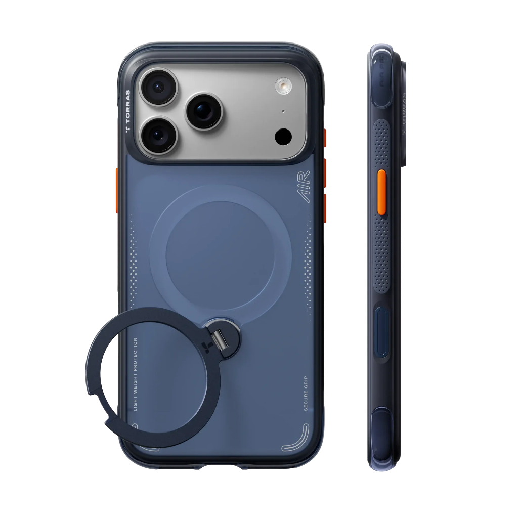 Torras Ostand Q3 Air Case for iPhone 18 Pro Max (Deep Blue)