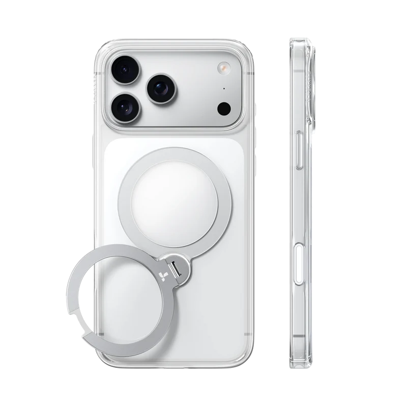 Torras Ostand Q3 Spin Case for iPhone 18 Pro Max (Clear)