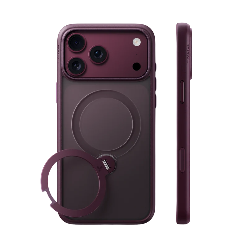 Torras Ostand Q3 Spin Case for iPhone 18 Pro Max (Purple)