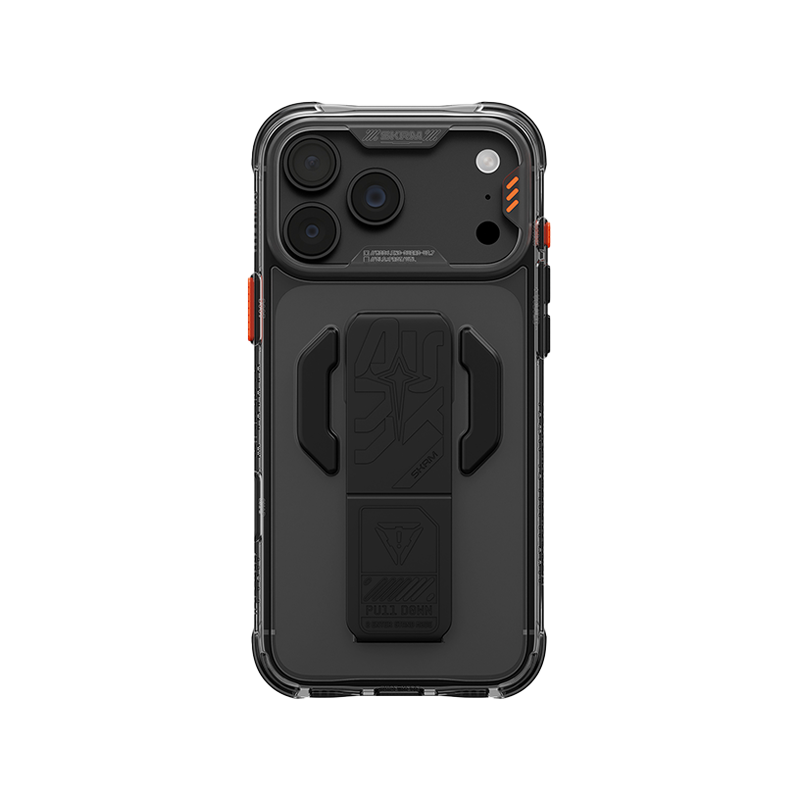 SkinArman Helio CE Silicon Grip-Stand Case for iPhone 18 Pro (Graphite)