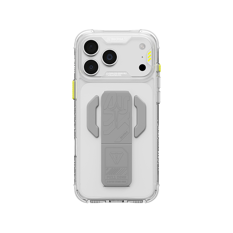 SkinArman Helio CE Silicon Grip-Stand Case for iPhone 18 Pro Max (Clear)
