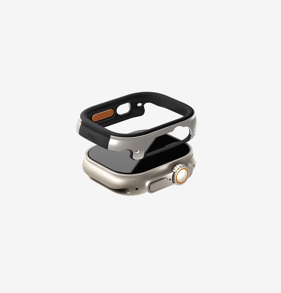 Uniq Valencia Case for Apple Watch 46mm (Titanium Silver)