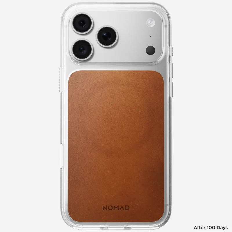 Nomad Clear Leather Case for iPhone 18 Pro Max (Saddle | Horween)